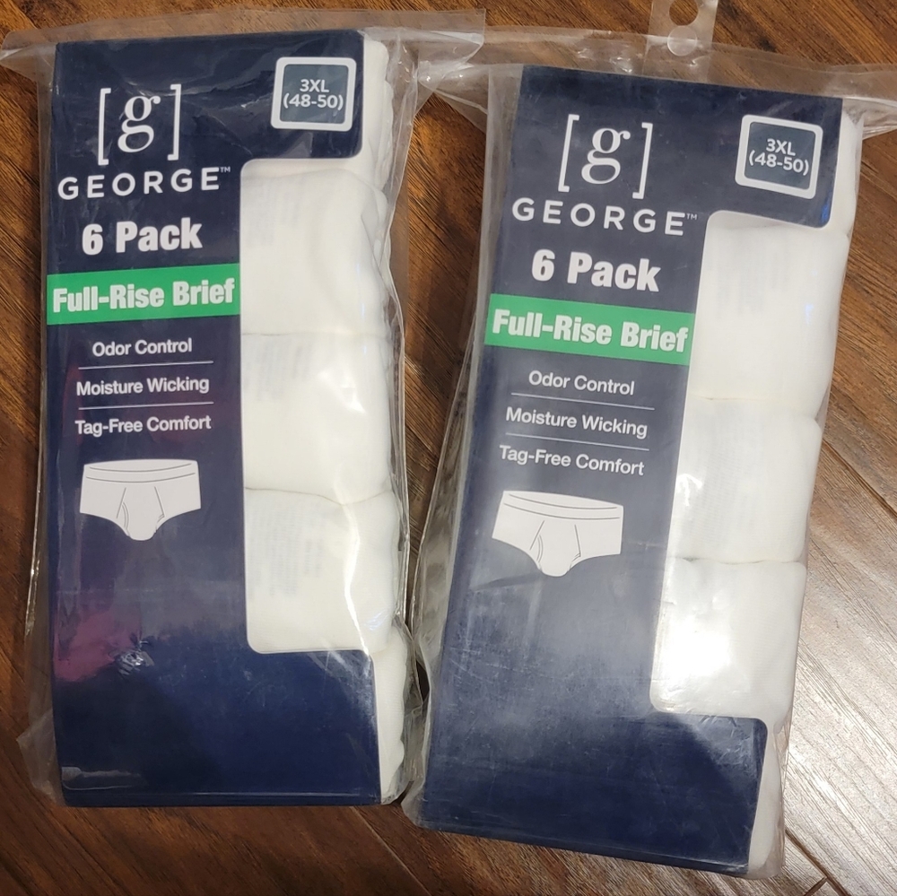 Men's George Full-Rise Briefs NIP 2-6 Packs Big & Tall